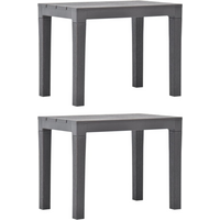vidaXL Garden Benches 2 pcs Mocca Plastic