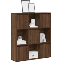 vidaXL Bookcase Brown Oak 89x24x101.5 cm Engineered Wood