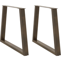 vidaXL Dining Table Legs V-Shape 2 pcs Natural Steel 80x(72-73.3) cm Steel