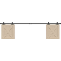 vidaXL Sliding Cabinet Door Kit 200 cm Carbon Steel