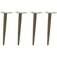 vidaXL Coffee Table Legs Conical Shape 4 pcs Natural Steel 30-31 cm Steel