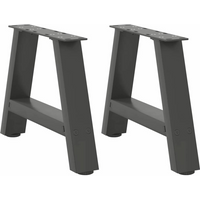 vidaXL Coffee Table Legs A-Shaped 2 pcs Anthracite 40x(30-31) cm Steel