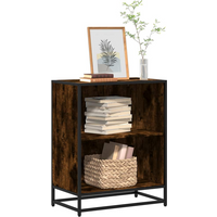 vidaXL Book Cabinet Smoked Oak 60x35x76 cm Engineered Wood
