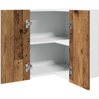 vidaXL Hanging Corner Cabinet Lyon Old Wood 57x57x60 cm Engineered Wood
