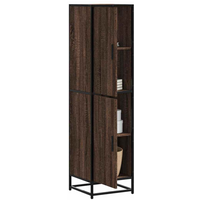 vidaXL Highboard Brown Oak 35.5x35x139 cm Engineered Wood and Metal
