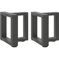 vidaXL Coffee Table Legs T-Shaped 2 pcs Anthracite 30x25x(30-31) cm Steel