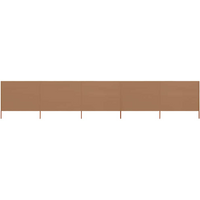 vidaXL 5-panel Wind Screen Fabric 600x80 cm Taupe