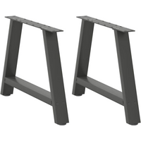 vidaXL Coffee Table Legs A-Shaped 2 pcs Anthracite 70x(42-43) cm Steel