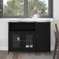 vidaXL Sideboard Black oak 100 x 35 x 75 cm Engineered wood