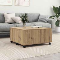 vidaXL Coffee Table Artisan oak 75 x 75 x 38 cm Engineered wood