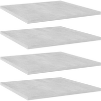 vidaXL Bookshelf Boards 4 pcs Concrete Grey 40x40x1.5 cm Engineered Wood