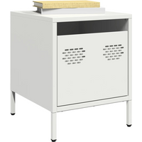 vidaXL Bedside Cabinets 2 pcs White 35x39x43.5 cm Steel