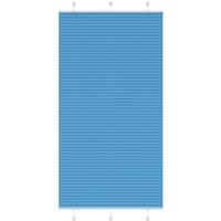 vidaXL Pleated Blind Blue 110x200 cm Fabric Width 109.4 cm Polyester