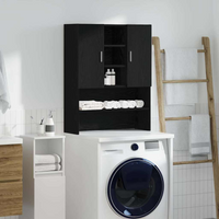 vidaXL Washing Machine Cabinet Black Oak 70.5x25.5x90 cm
