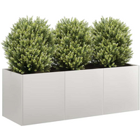 vidaXL Planter 120x40x40 cm Stainless Steel