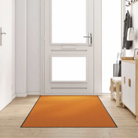 vidaXL Doormat Other Orange and Black 120 x 300 cm Polyamide and PVC