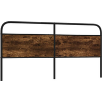 vidaXL Headboard Smoked Oak 180 cm Steel and Engineered Wood