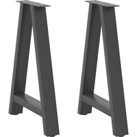 vidaXL Dining Table Legs A-Shaped 2 pcs Anthracite 50x(72-73) cm Steel
