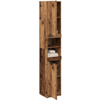 vidaXL Bathroom Cabinet Old Wood 32x34x188.5 cm Engineered Wood