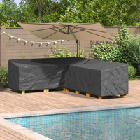 vidaXL Outdoor Furniture Cover Black 286 x 222 x 80 cm 210D fabric