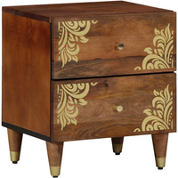 vidaXL Bedside Cabinet Honey brown 40 x 33 x 46 cm Solid Mango Wood