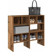 vidaXL Shoe Racks 2 pcs Stackable Old Wood 89.5x30x40 cm