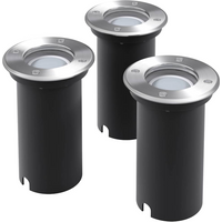 vidaXL Outdoor LED Ground Lights 3 pcs Round