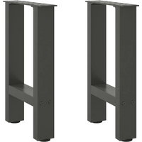 vidaXL Coffee Table Legs Anthracite 2 pcs 38x(42-43) cm Steel