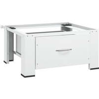 vidaXL Washing Machine Pedestal with Drawer White
