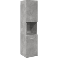 vidaXL Bathroom Hanging Cabinet Concrete Grey 30x30x130 cm Engineered Wood