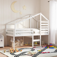 vidaXL Kids' Bed Roof White 188x97x113 cm Solid Wood Pine