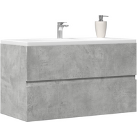 vidaXL Bathroom Hanging Cabinet Concrete Grey 80x38.5x45 cm Engineered Wood