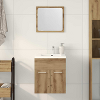vidaXL 2 Piece Bathroom Furniture Set Artisan Oak Engineered Wood