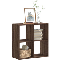 vidaXL Bookcase Brown Oak 68.5x32x68.5 cm Engineered Wood