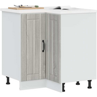 vidaXL Kitchen Corner Base Cabinet Lucca Grey Sonoma Engineered Wood