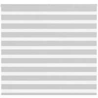 vidaXL Zebra Blind Light Grey 160x100 cm Fabric Width 155.9 cm Polyester