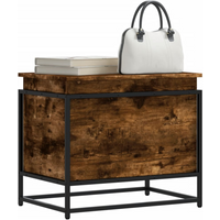 vidaXL Storage Box with Lid Smoked Oak 60x40x51.5 cm Engineered Wood