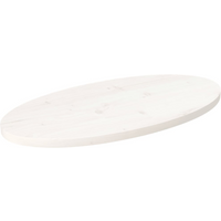 vidaXL Table Top White 70x35x2.5 cm Solid Wood Pine Oval