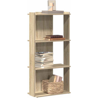 vidaXL Bookcase 3-Tier Sonoma Oak 60x30x120 cm Engineered Wood