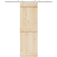 vidaXL Sliding Door Hardware Kit 200 cm Stainless Steel Silver