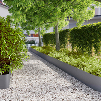 vidaXL Lawn Edgings 10 pcs Anthracite 25x103 cm Cold-rolled Steel