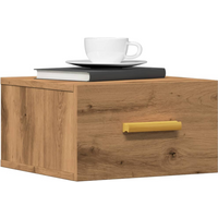 vidaXL Wall-mounted Bedside Cabinet Artisan Oak 35x35x20 cm