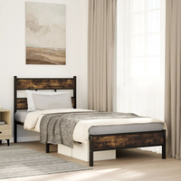vidaXL Bed Frame without Mattress with Headboard Sonoma Oak 80x200 cm