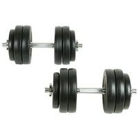 vidaXL 18 Piece Dumbbell Set 30 kg