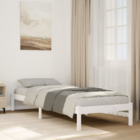 vidaXL Extra Long Bed Frame without Mattress White 80x220 cm Solid Wood Pine