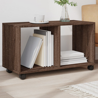 vidaXL Rolling Cabinet Brown Oak 72x33x42.5 cm Engineered Wood