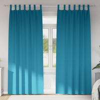 vidaXL Blackout Curtains with Rings 2 pcs Turquoise 260 x 140 cm
