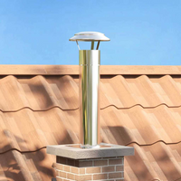 vidaXL Chimney Head Extension Silver 24 x 24 x 50 cm Stainless Steel