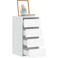 vidaXL Corner Chest of Drawers White 40x41x76 cm Engineered Wood