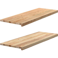 vidaXL Window Sills 2 pcs Untreated 110x40x2 cm Solid Wood Oak
